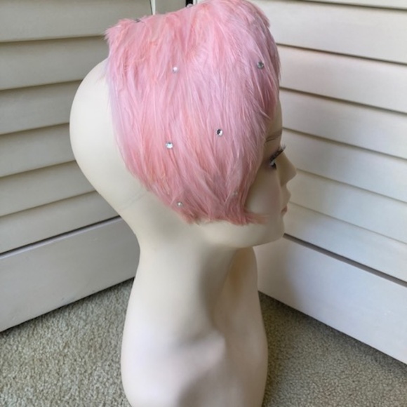 1950's Pink feather Fascinator - Picture 4 of 12